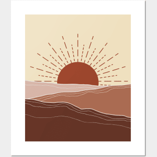 Minimalist Sunburst Posters and Art